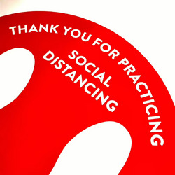 CEC Red Social Distancing Floor Decal.avif